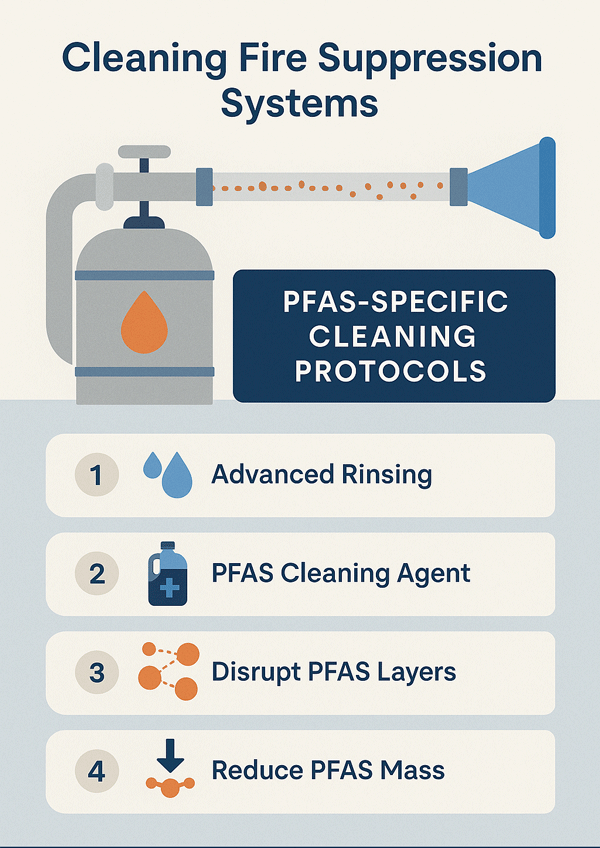 fire suppression cleaning process infographic